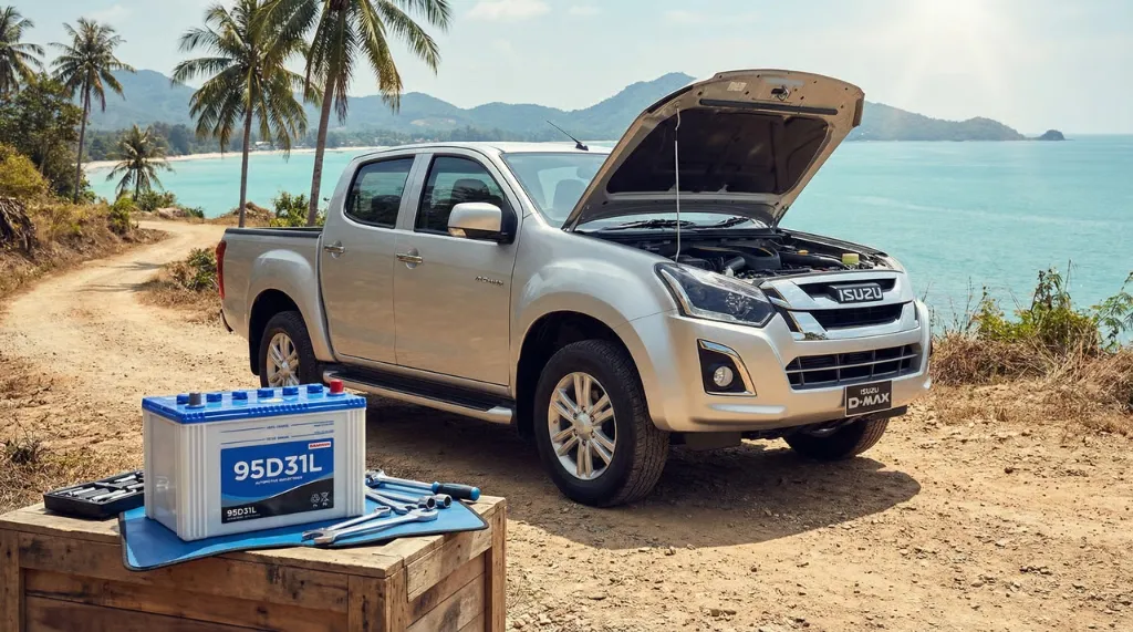 คู่มือเปลี่ยนแบตเตอรี่ Isuzu D-Max ทุกรุ่น ภูเก็ต