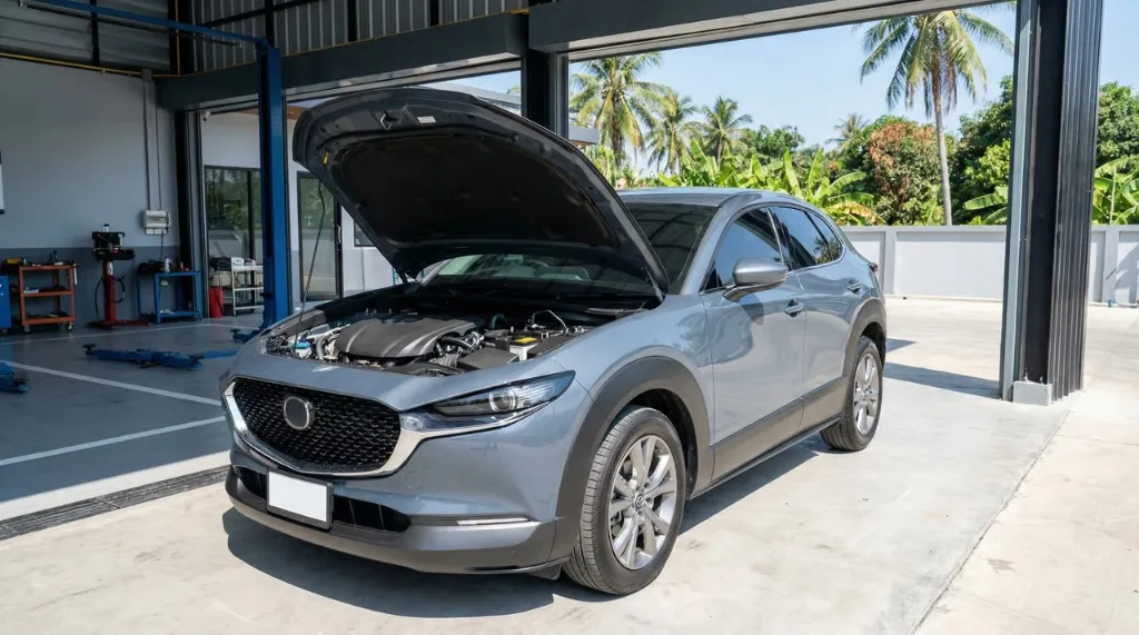 คู่มือเปลี่ยนแบตเตอรี่ Mazda CX-30 ภูเก็ต | i-Stop ใช้ EFB Q85