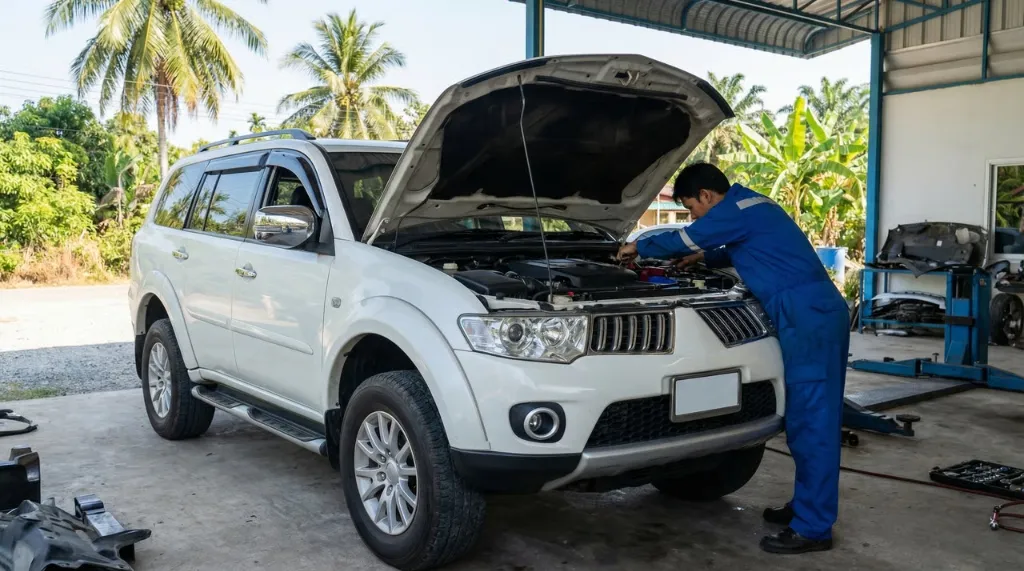 คู่มือเปลี่ยนแบตเตอรี่ Mitsubishi Pajero Sport ทุกโฉม ภูเก็ต