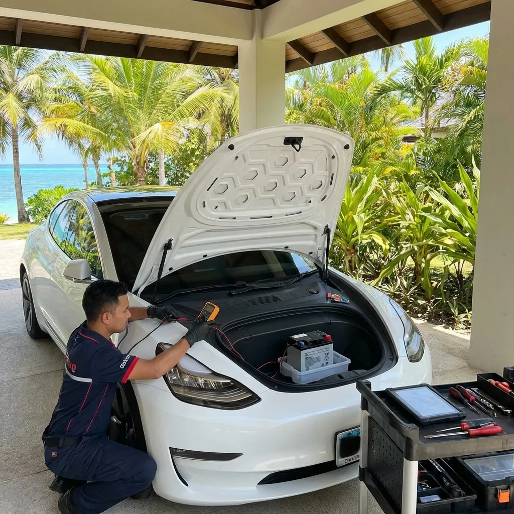 เปลี่ยนแบตเตอรี่ 12V สำหรับ EV